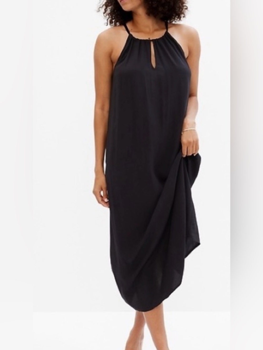 GAP Black Halter Maxi Dress